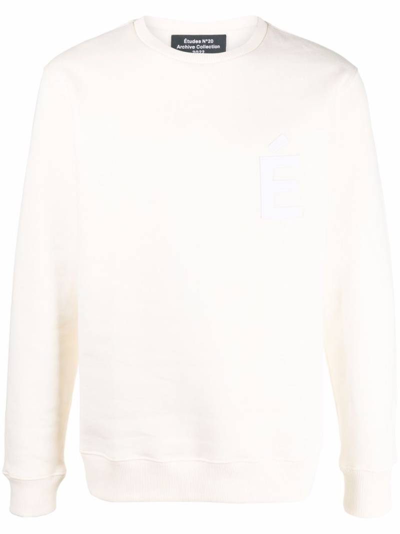 Etudes organic cotton logo-patch sweatshirt - Neutrals von Etudes