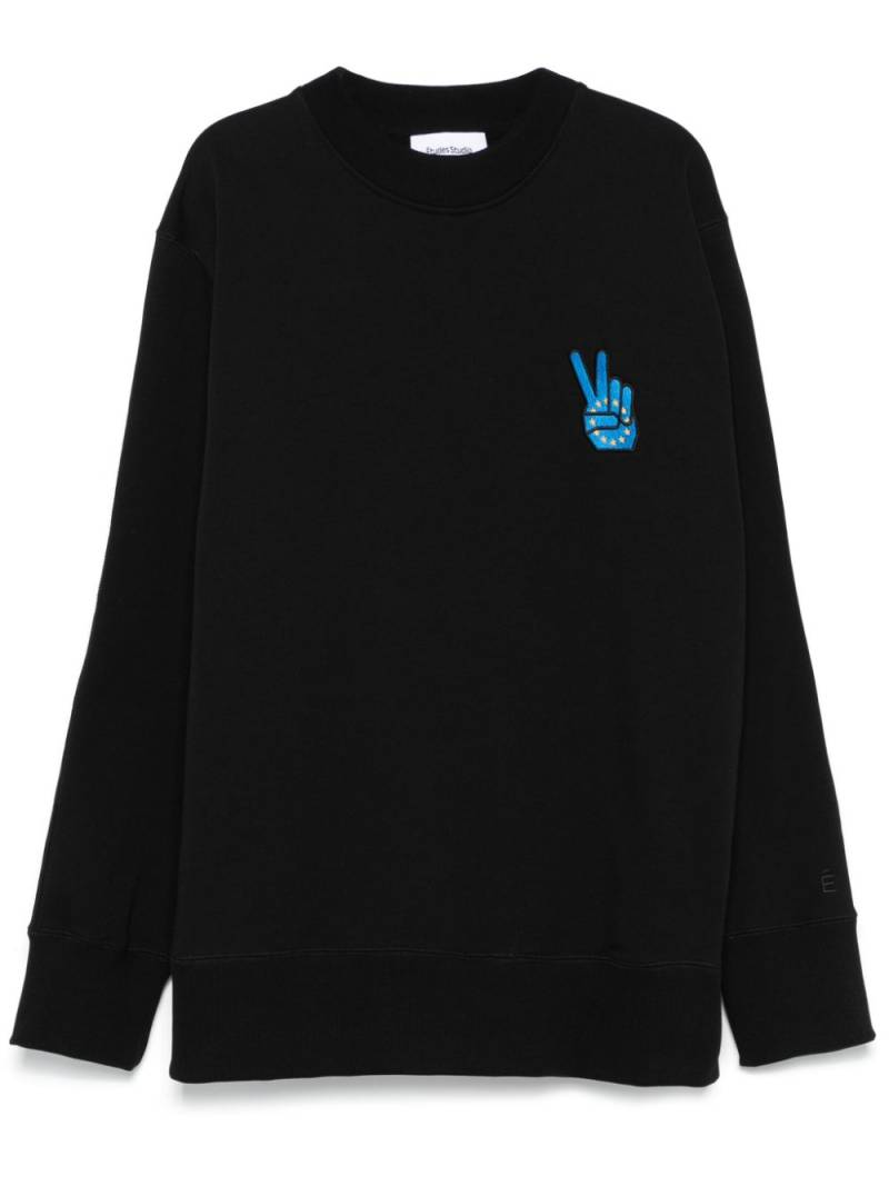 Etudes peace sign-embroidered sweatshirt - Black von Etudes