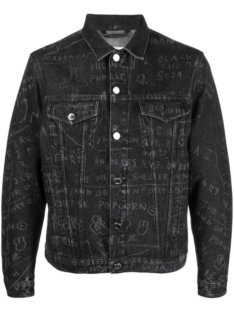 Etudes scribble-print denim jacket - Black von Etudes