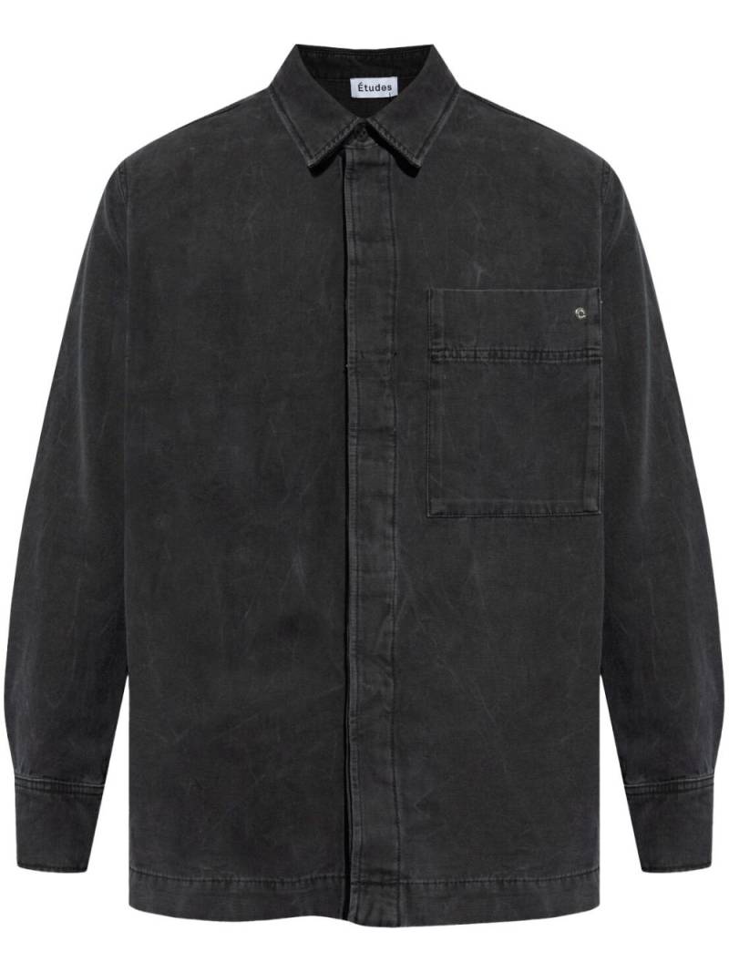 Etudes stud-detail denim shirt - Black von Etudes