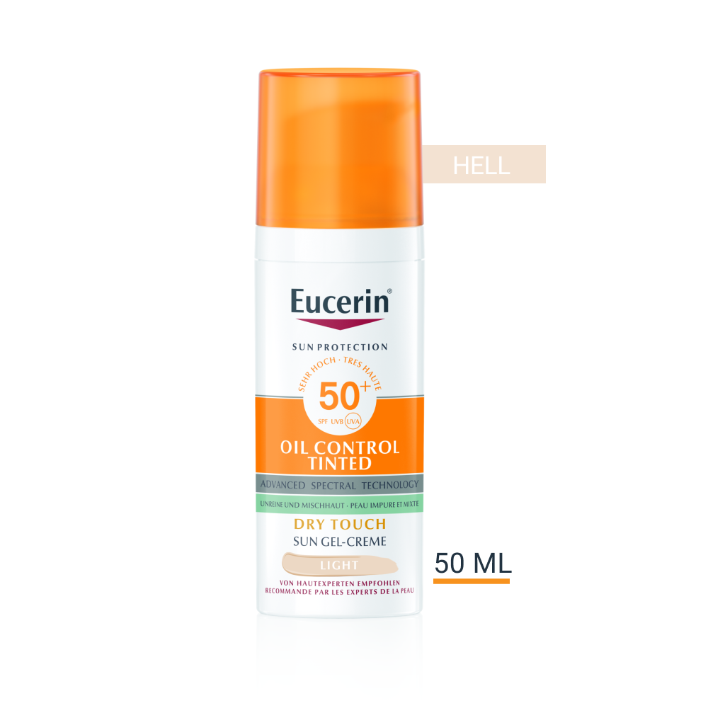 Eucerin - Sun Face Oil Control Gel-creme Tinted Hell Lsf 50+ von Eucerin