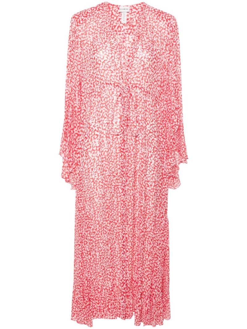 Evarae Arna floral-print maxi kaftan dress - Red von Evarae