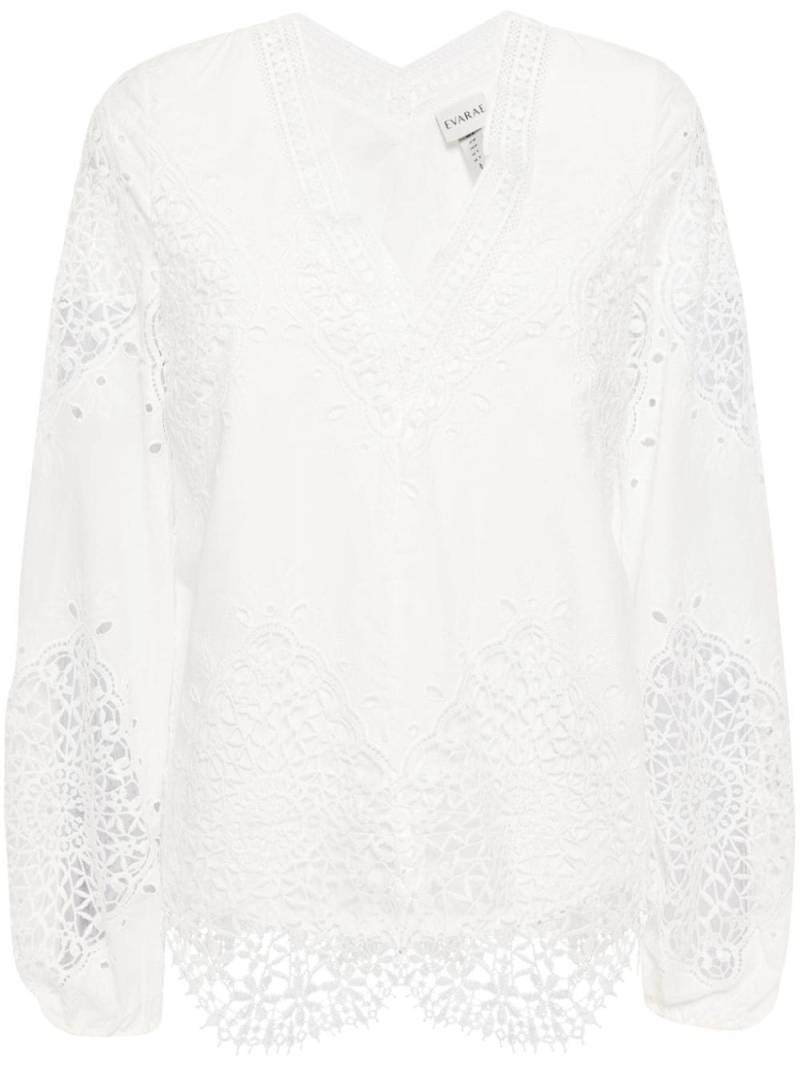 Evarae Rosa V-neck blouse - White von Evarae