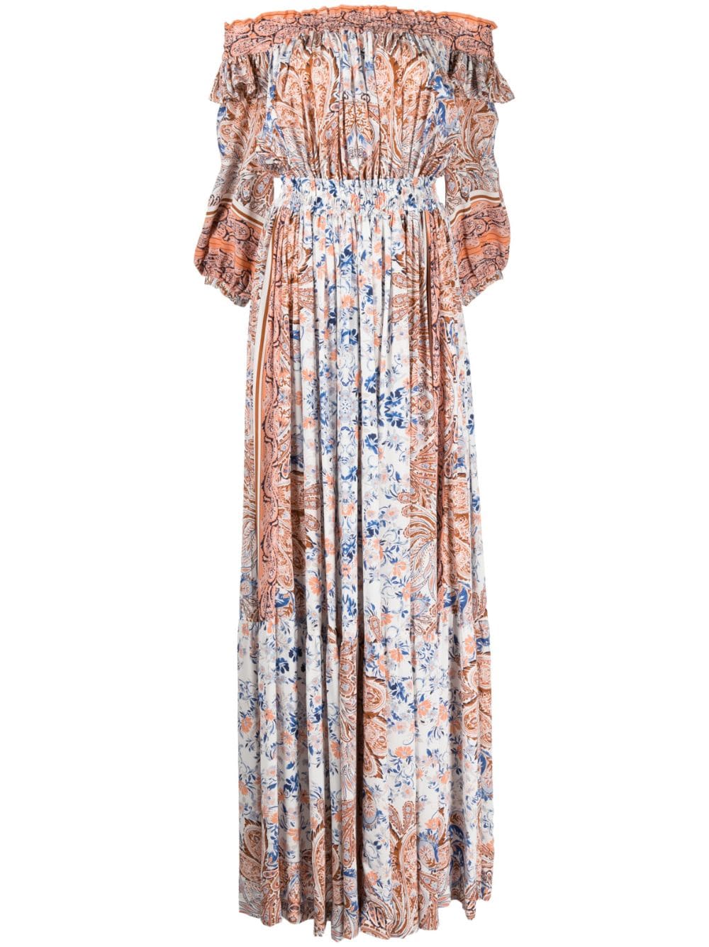 Evarae floral-print colette maxi dress - Brown von Evarae