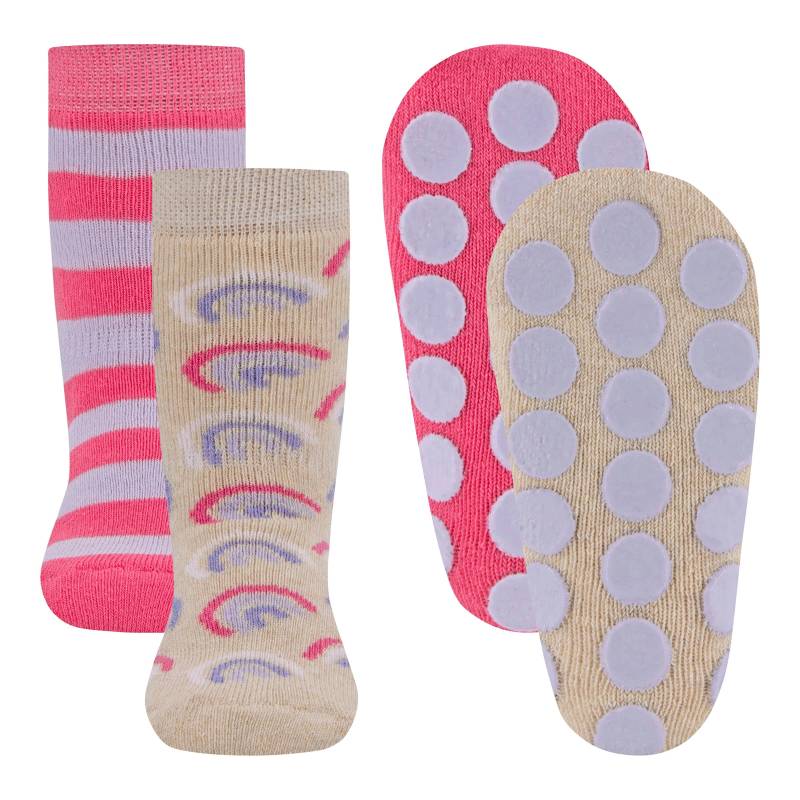 2er-Pack ABS-Socken Regenbogen Ringel von Ewers