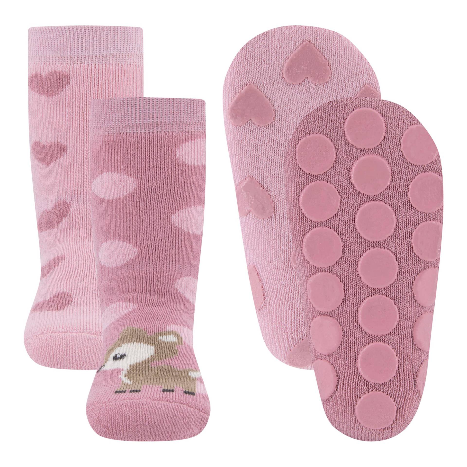 2er-Pack ABS-Socken Reh Herzen von Ewers