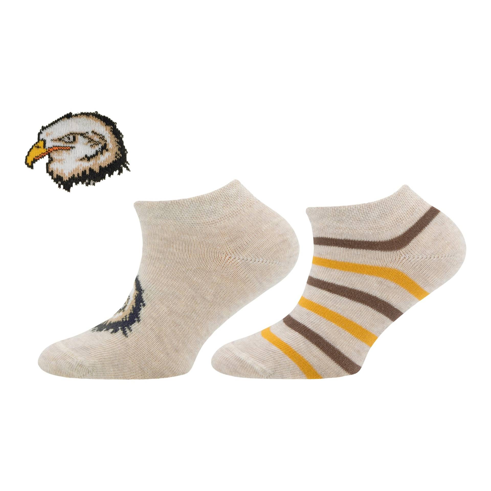 2er-Pack Sneakersocken Adler Ringel von Ewers