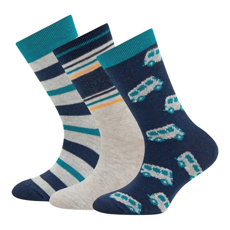 3er-Pack Socken Bus Ringel von Ewers