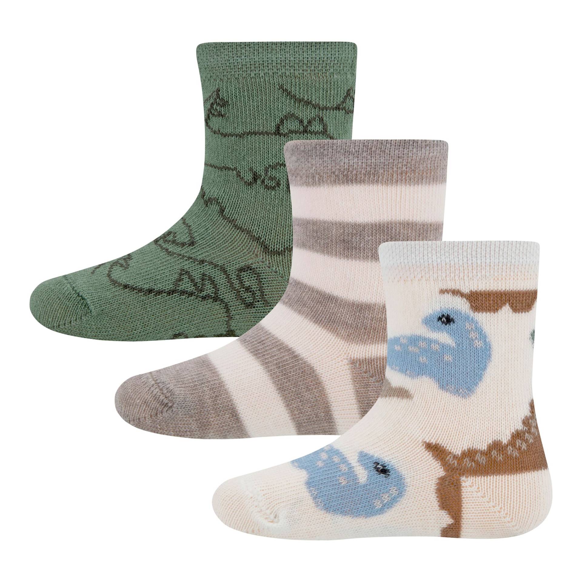 3er-Pack Socken Dino Ringel von Ewers