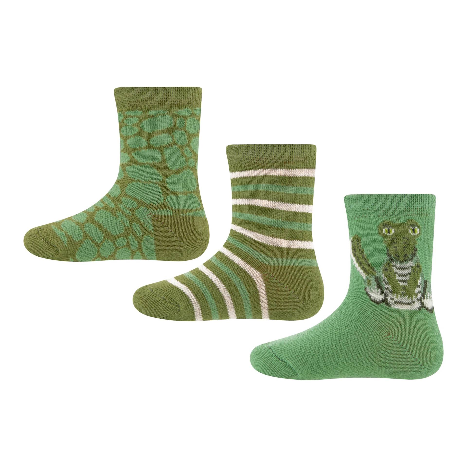 3er-Pack Socken Krokodil Ringel von Ewers