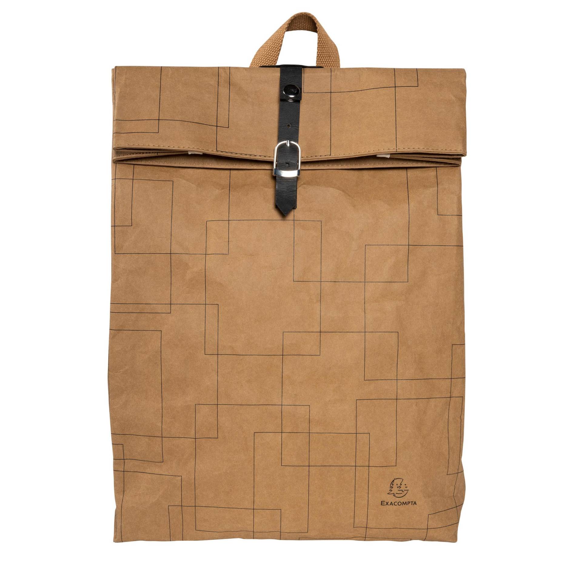 Rucksack 32x44x12cm Aus Papier In Lederoptik, Serie Eterneco Herren Braun Bedruckt ONE SIZE von Exacompta