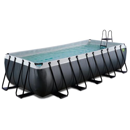 EXIT Black Leather Pool 540x250x122cm mit Sandfilterpumpe - schwarz von Exit Toys