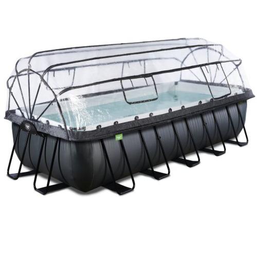 EXIT Black Leather Pool mit Sandfilterpumpe und Abdeckung - schwarz, 540x250x122cm von Exit Toys