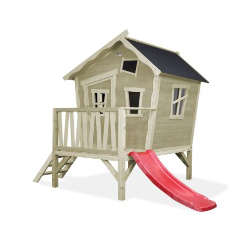 EXIT Crooky 300 Holzspielhaus - graubeige, 269x184cm von Exit Toys