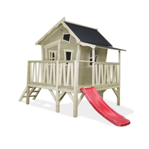 EXIT Crooky 350 Holzspielhaus - graubeige, 322x184cm von Exit Toys