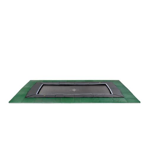 EXIT Dynamic ebenerdiges Trampolin mit Freezone Sicherheitsplatten - schwarz, 275x458cm von Exit Toys