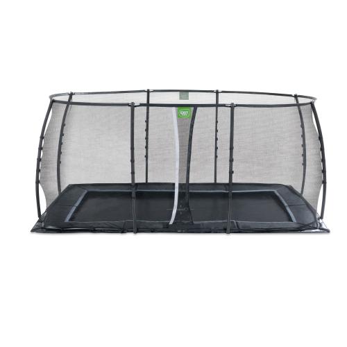 EXIT Dynamic ebenerdiges Trampolin mit Sicherheitsnetz - schwarz, 275x458cm von Exit Toys