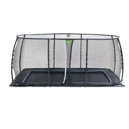 EXIT Dynamic ebenerdiges Trampolin mit Sicherheitsnetz - schwarz, 305x519cm von Exit Toys