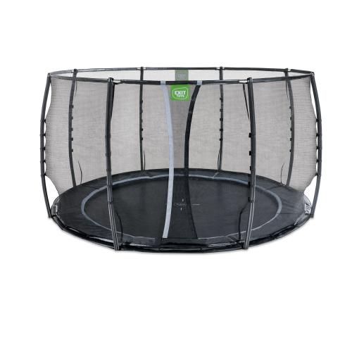 EXIT Dynamic ebenerdiges Trampolin mit Sicherheitsnetz - schwarz, ø366cm von Exit Toys