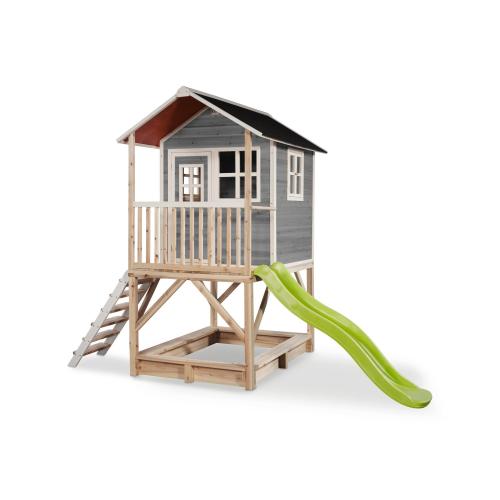 EXIT Loft 500 Holzspielhaus - grau, 329x190cm von Exit Toys