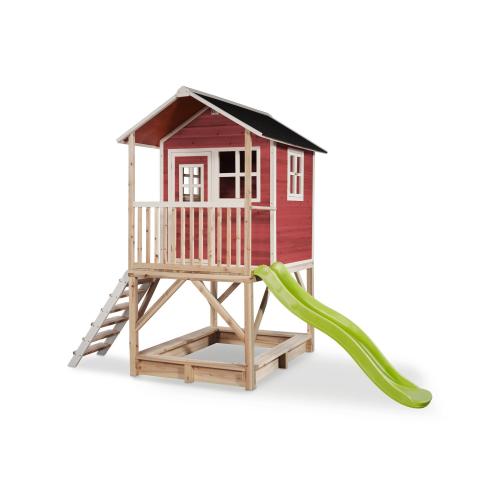 EXIT Loft 500 Holzspielhaus - rot, 329x190cm von Exit Toys