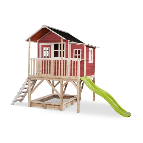 EXIT Loft 550 Holzspielhaus - rot, 382x190cm von Exit Toys