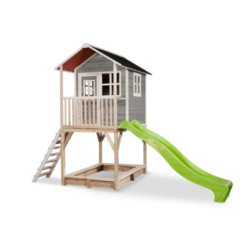 EXIT Loft 700 Holzspielhaus - grau, 391x190cm von Exit Toys