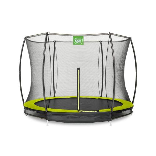 EXIT Silhouette Bodentrampolin mit Sicherheitsnetz - grün, ø244cm von Exit Toys