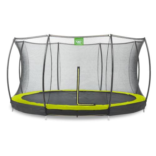 EXIT Silhouette Bodentrampolin mit Sicherheitsnetz - grün, ø427cm von Exit Toys