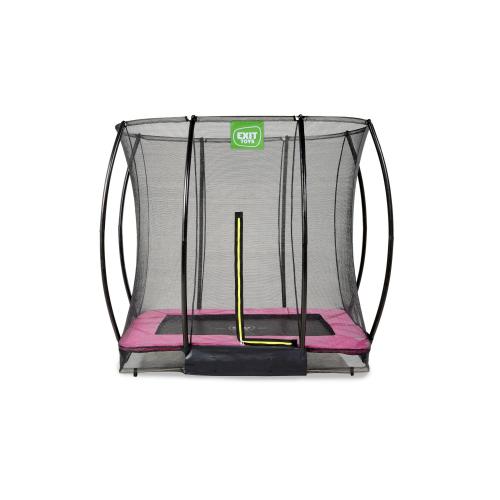 EXIT Silhouette Bodentrampolin mit Sicherheitsnetz - rosa, 153x214cm von Exit Toys