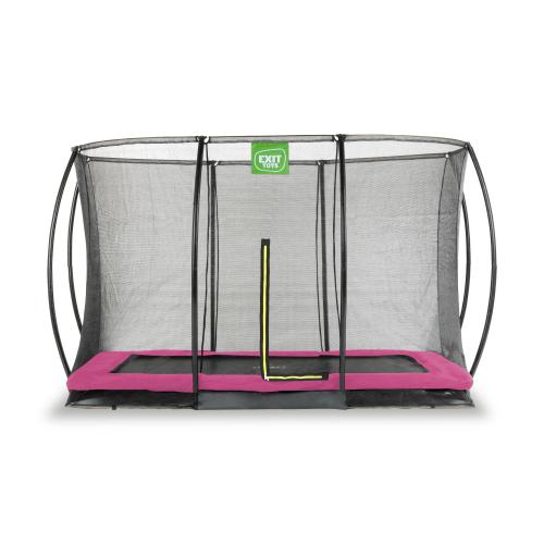 EXIT Silhouette Bodentrampolin mit Sicherheitsnetz - rosa, 214x305cm von Exit Toys