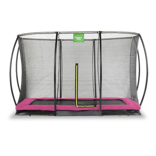 EXIT Silhouette Bodentrampolin mit Sicherheitsnetz - rosa, 244x366cm von Exit Toys