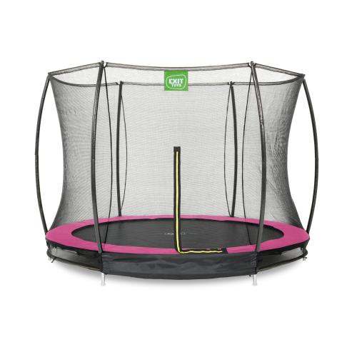 EXIT Silhouette Bodentrampolin mit Sicherheitsnetz - rosa, ø305cm von Exit Toys