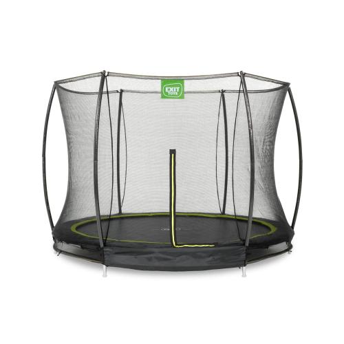 EXIT Silhouette Bodentrampolin mit Sicherheitsnetz - schwarz, ø244cm von Exit Toys