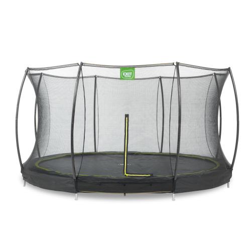 EXIT Silhouette Bodentrampolin mit Sicherheitsnetz - schwarz, ø366cm von Exit Toys