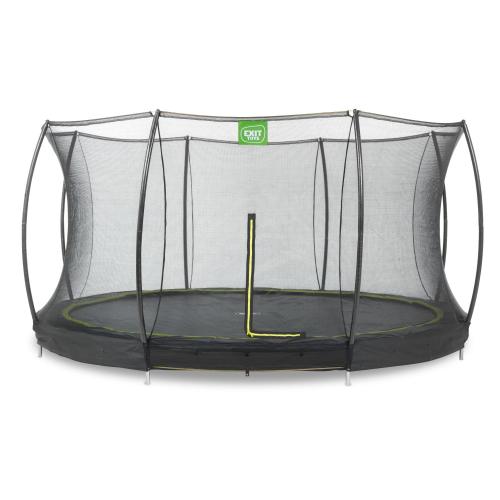 EXIT Silhouette Bodentrampolin mit Sicherheitsnetz - schwarz, ø427cm von Exit Toys