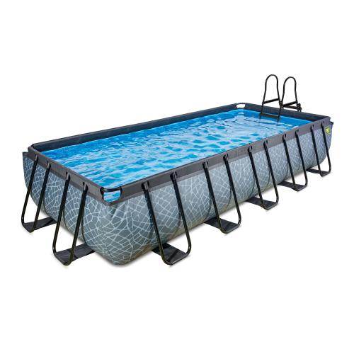 EXIT Stone Pool 540x250x100cm mit Sandfilterpumpe - grau von Exit Toys