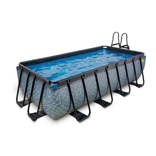 EXIT Stone Pool mit Sandfilterpumpe - grau, 400x200x100cm von Exit Toys