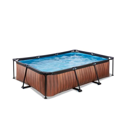 EXIT Wood Pool 300x200x65cm mit Filterpumpe - braun von Exit Toys