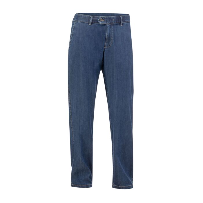 Formstabile Stretch Chino-Jeans, blue denim, 54 von Explorer