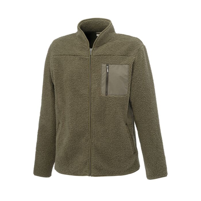 Explorer Herren Curly Fleece Jacke, olive von Explorer