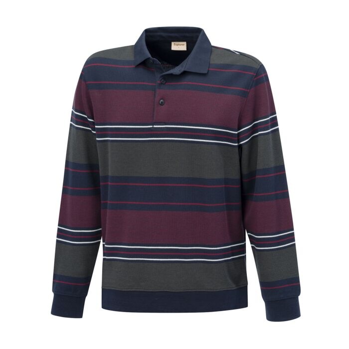 Gestreiftes langarm Poloshirt aus Baumwolle Gestreiftes langarm Poloshirt aus Baumwolle von Explorer