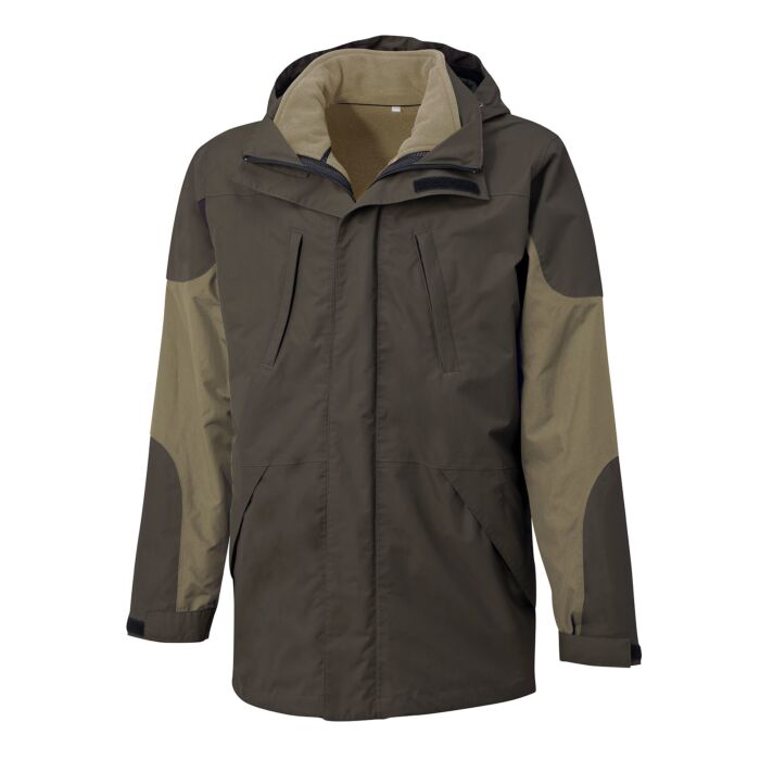 Hochwertige 3 in 1 Outdoor-Jacke von Explorer, olive, M von Explorer