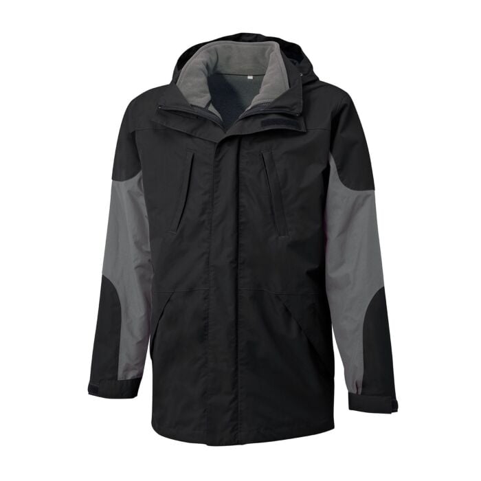 Hochwertige 3 in 1 Outdoor-Jacke von Explorer, schwarz, XL von Explorer