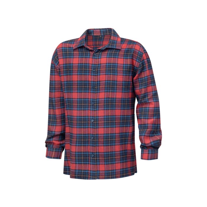 Kariertes Flanellhemd rot-blau, 4XL (49/50) von Explorer