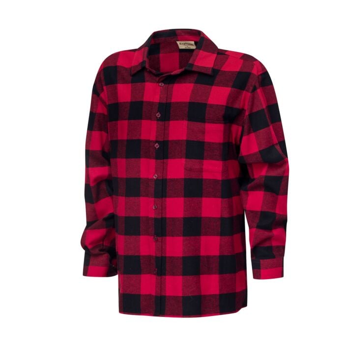 Kariertes Flanellhemd rot-schwarz, 4XL (49/50) von Explorer