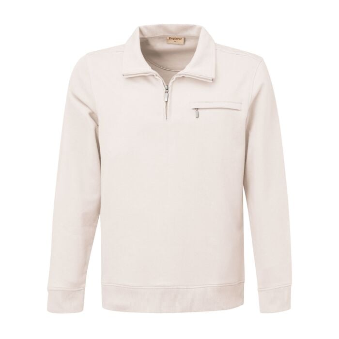 Langarm-Poloshirt von Explorer, offwhite, 4XL von Explorer