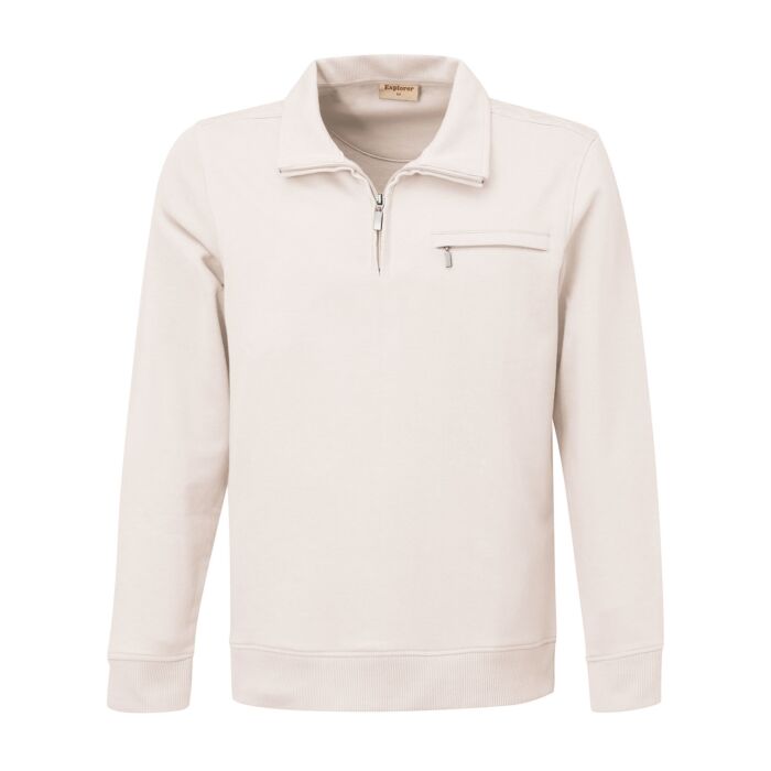 Langarm-Poloshirt von Explorer, offwhite, XL von Explorer