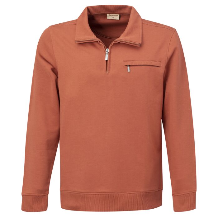 Langarm-Poloshirt von Explorer, rost, XL von Explorer