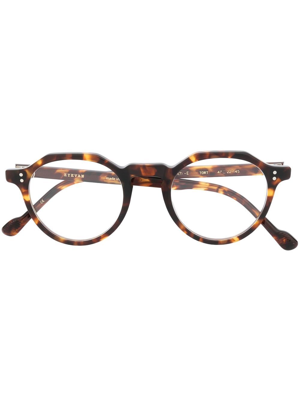 Eyevan7285 geometric-frame tinted glasses - Brown von Eyevan7285